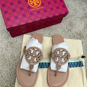 Tory Burch Beige Leather Sandals